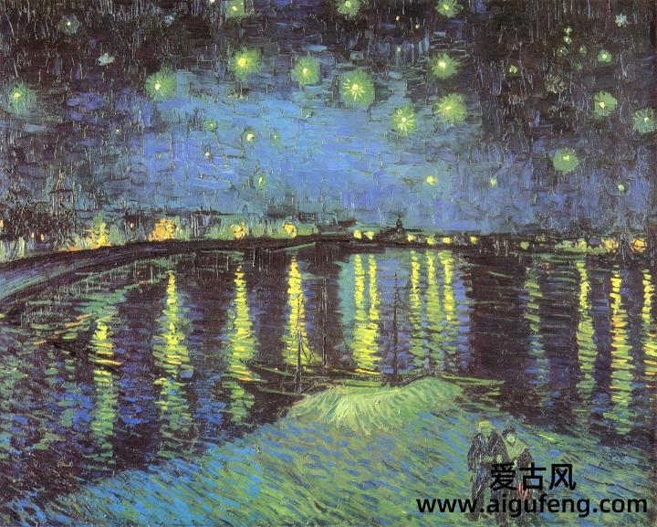 罗讷河畔的繁星之夜 • 文森特·凡·高